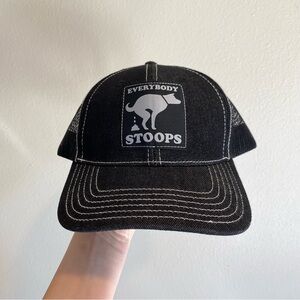 Everybody Stoops Dog Patch Trucker Cap Mesh - Black Denim OTTO OSFM